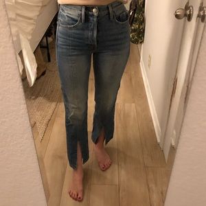 Frame Split Hem Denim